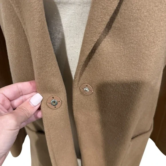 Antonio Melani Classic Camel Trench Coat One Button Size 10